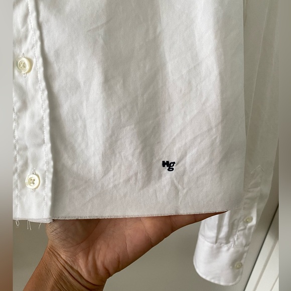 HOMMEGIRLS white cropped button down, medium - Picture 5 of 8